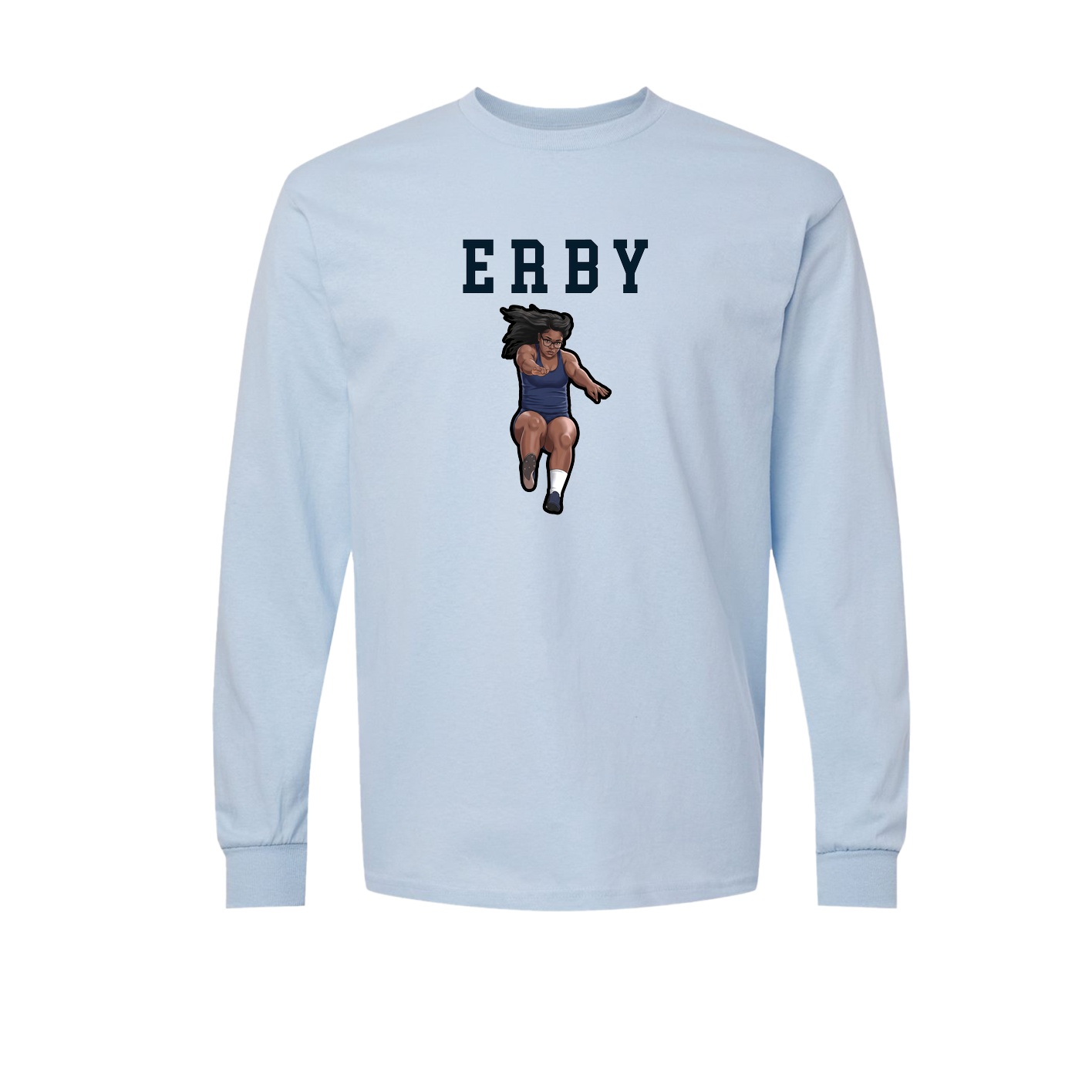 Long Sleeve Tee — Shirsey in Light Blue
