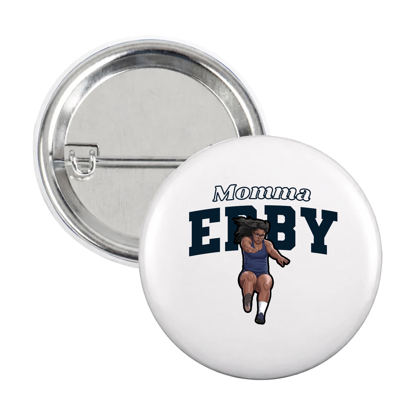 Game Day Button — Mothers Day Block in White