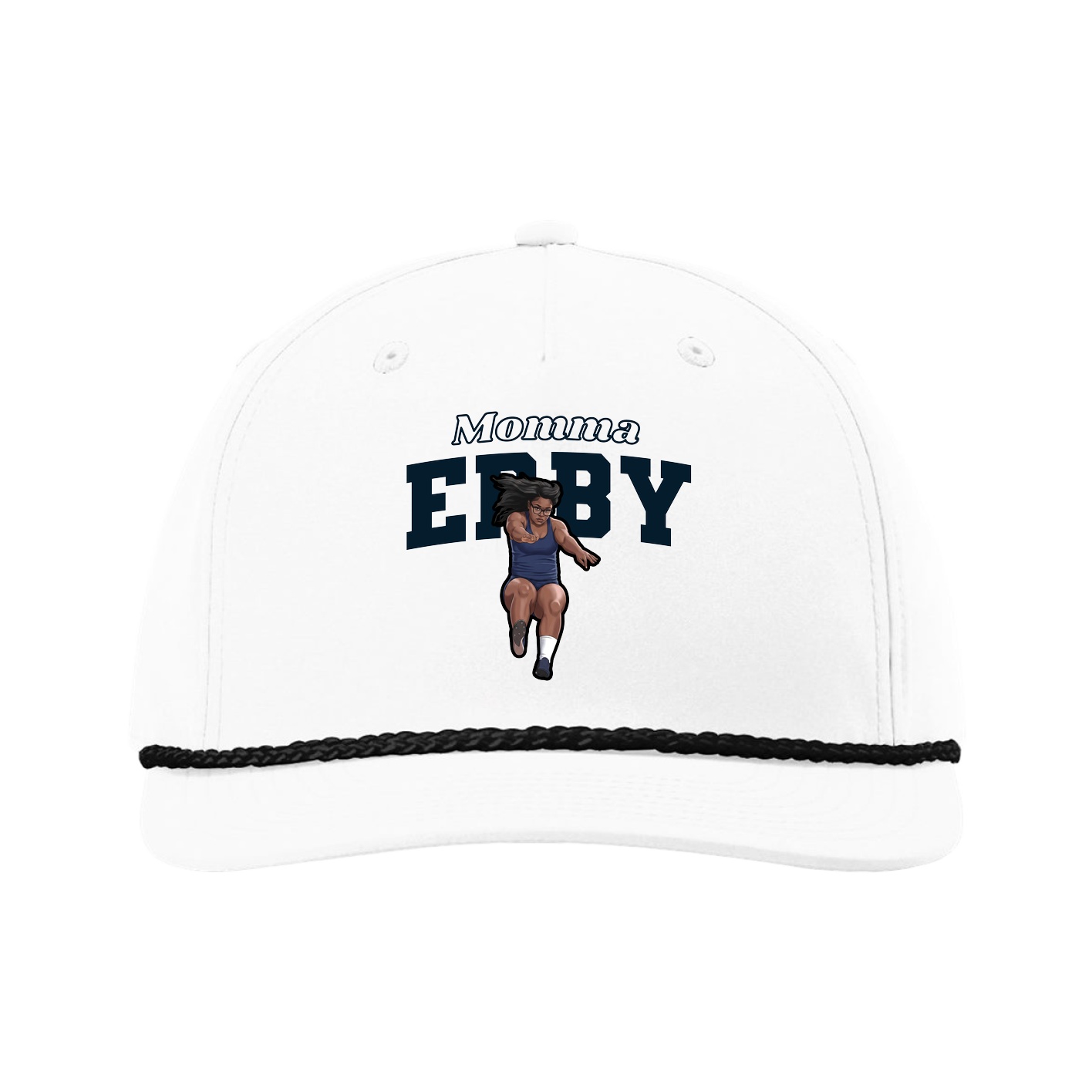 Five-Panel Classic Rope Cap — Mothers Day Block in White