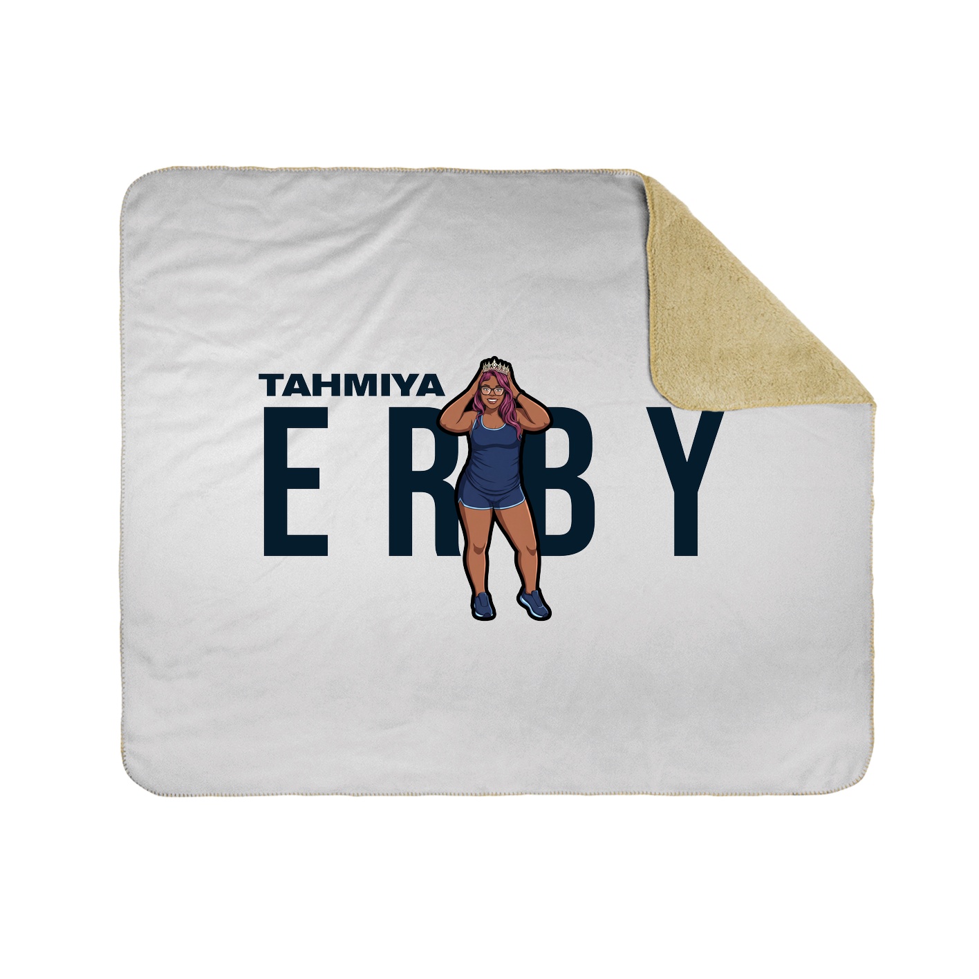 Throw Blanket — Player Name in White
