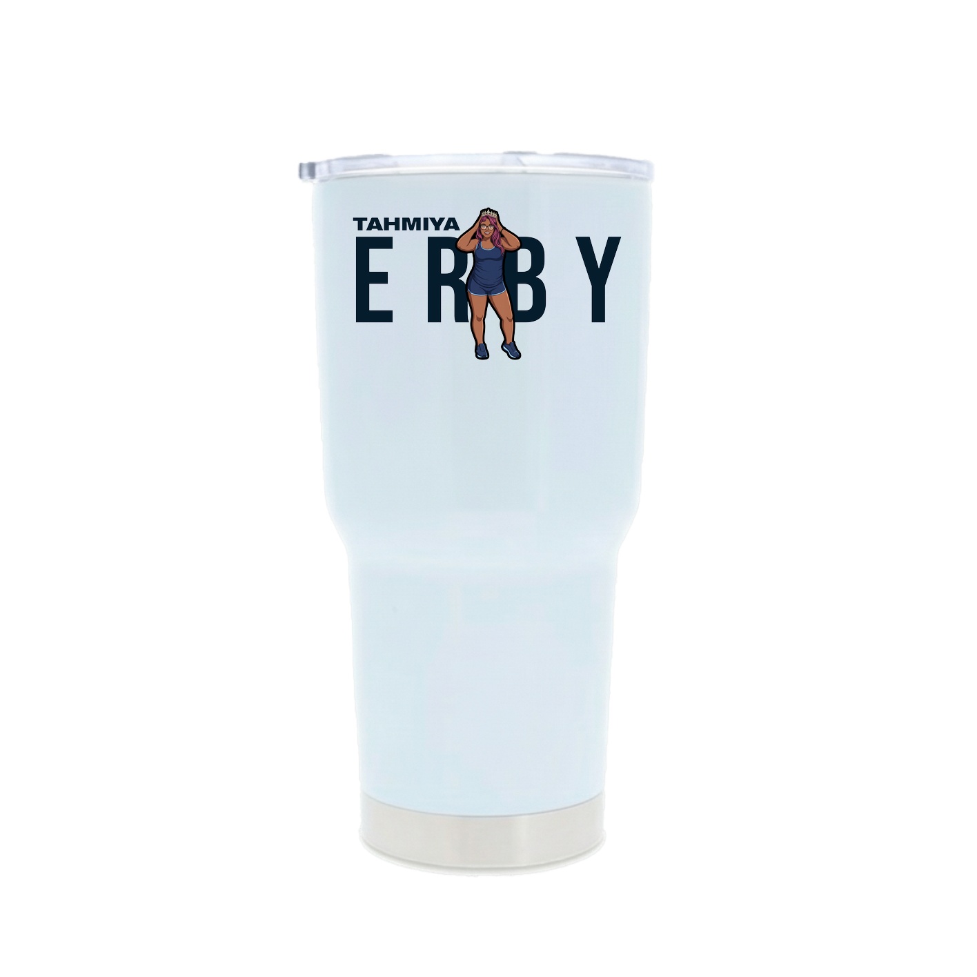 30oz Stainless Steel Tumbler — Player Name in White