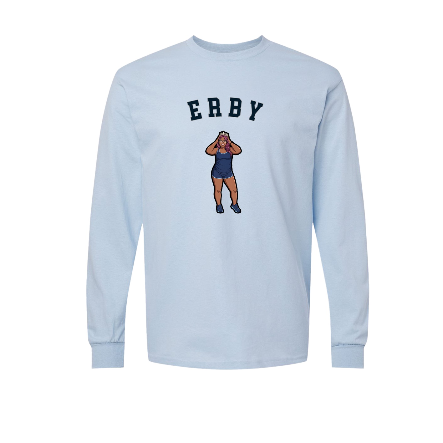 Long Sleeve Tee — Shirsey Arch in Light Blue