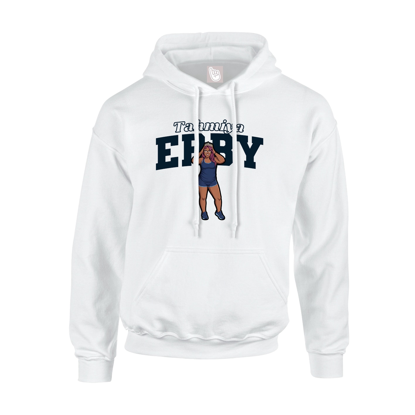 Hoodie — Name Arch in White