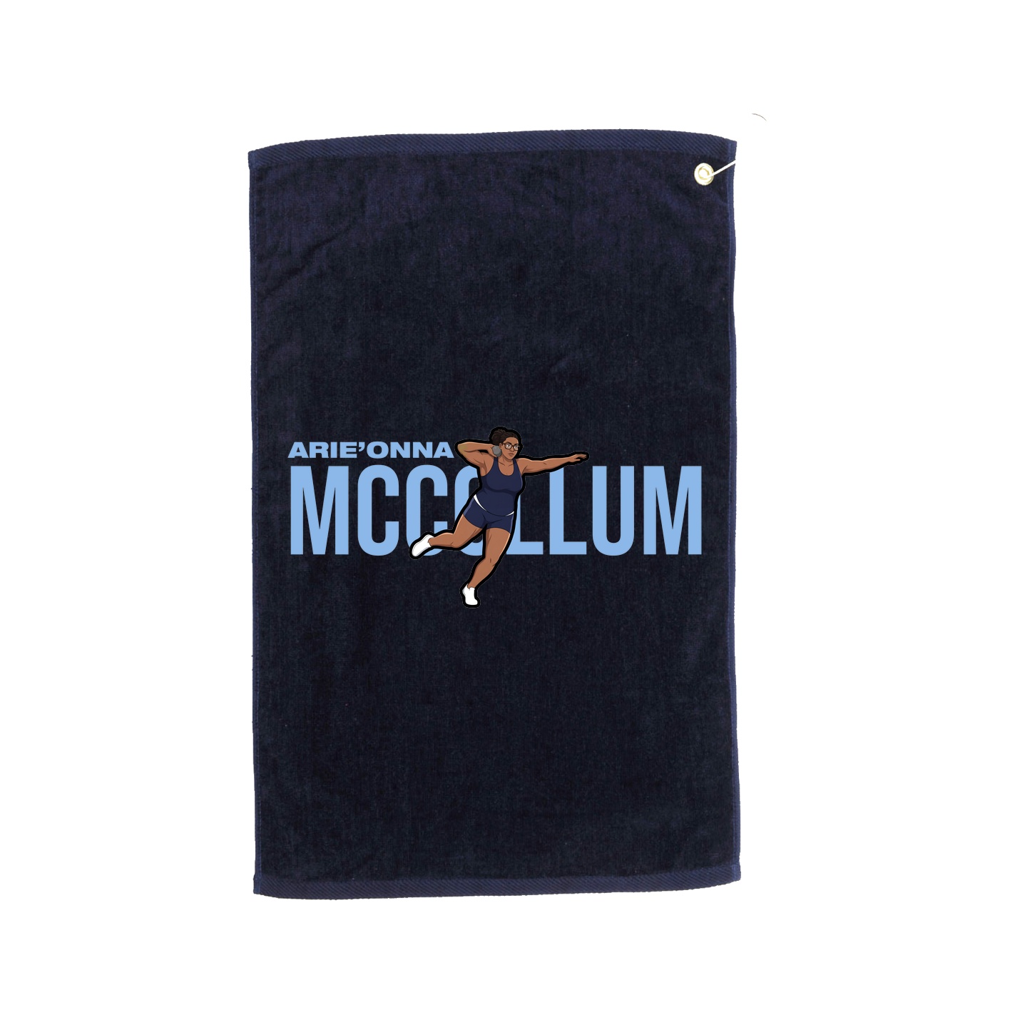 Golf Towel — Player Name in Navy