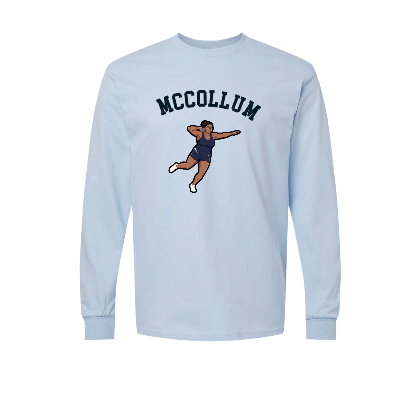 Long Sleeve Tee — Shirsey Arch in Light Blue