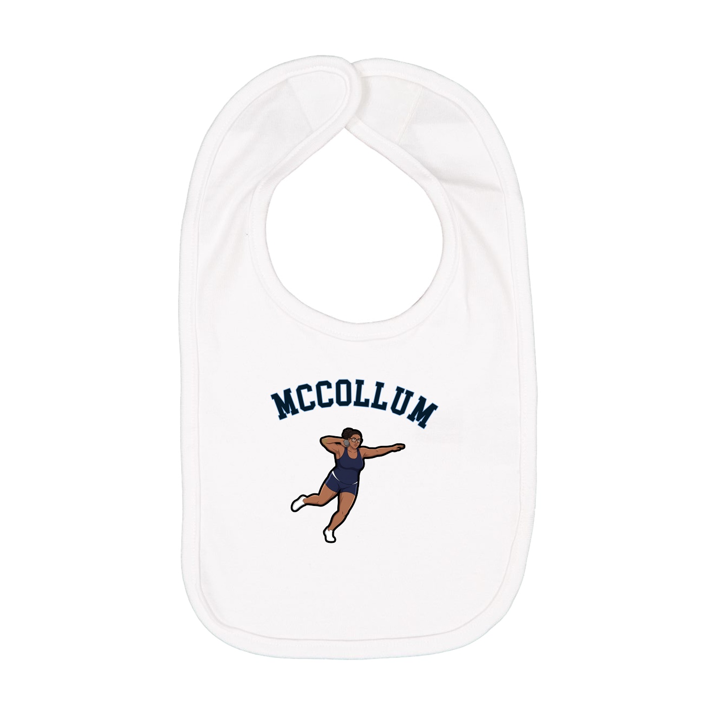 Infant Bib — Shirsey Arch in White