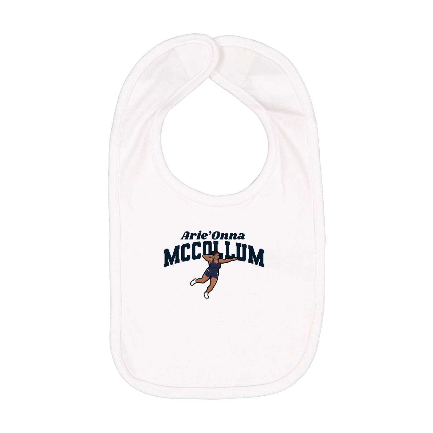 Infant Bib — Signature Arch in White
