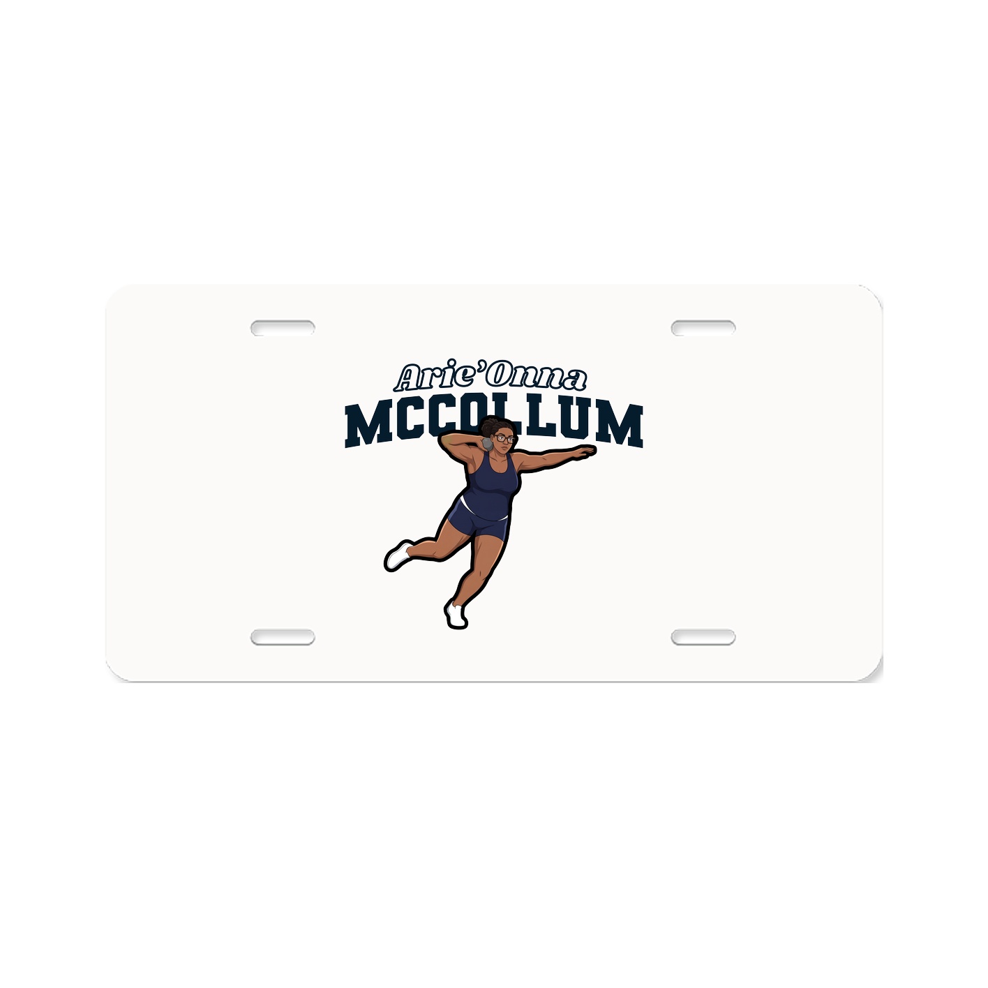 License Plate — Name Arch in Classic