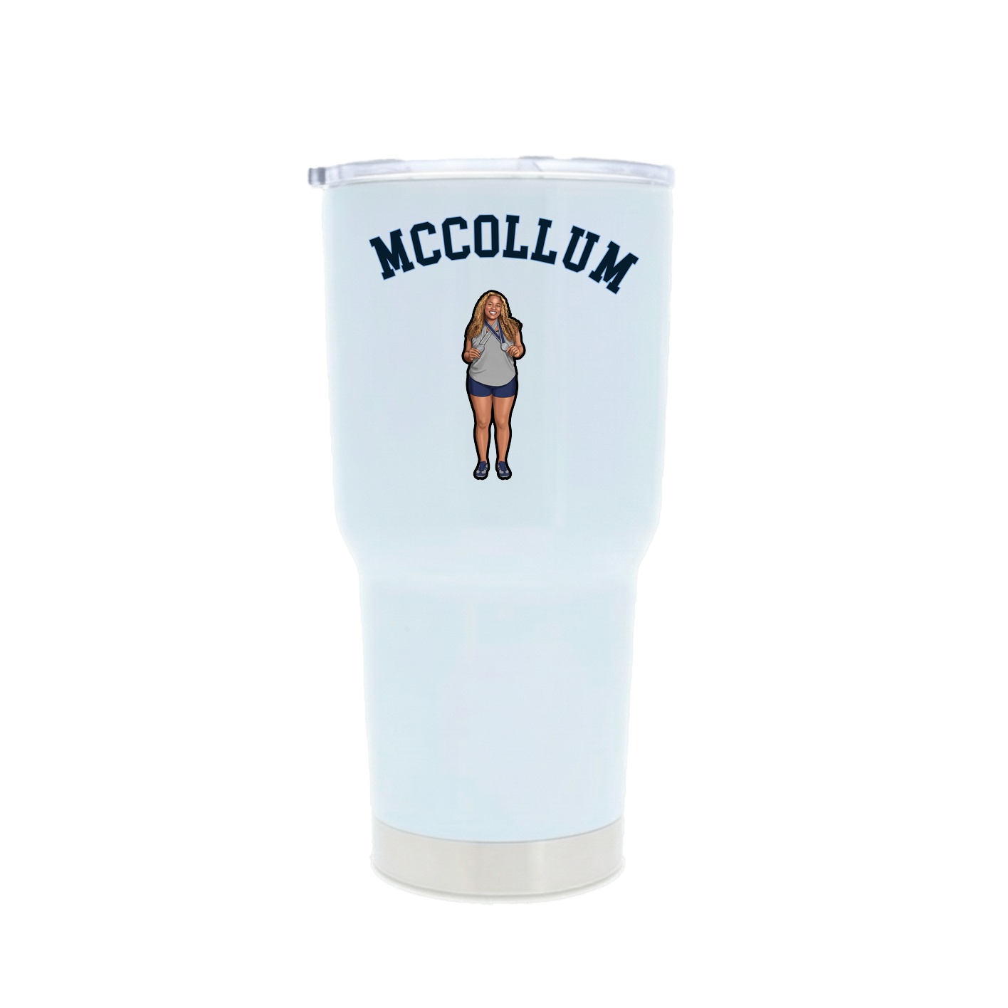 30oz Stainless Steel Tumbler — Shirsey Arch in White