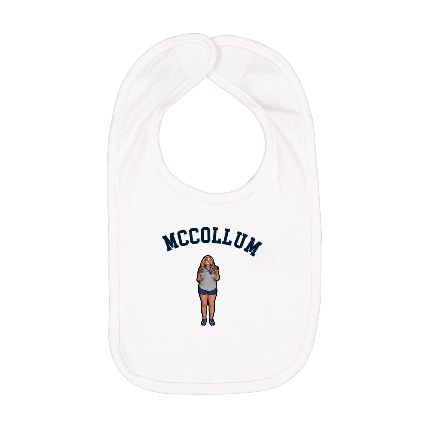 Infant Bib — Shirsey Arch in White
