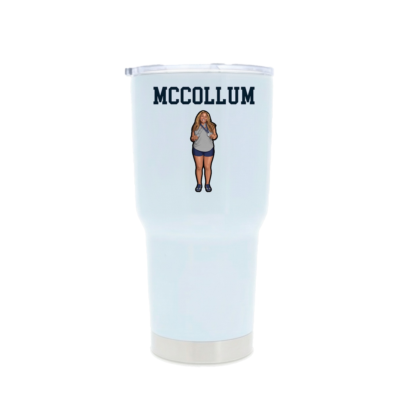 30oz Stainless Steel Tumbler — Shirsey in White
