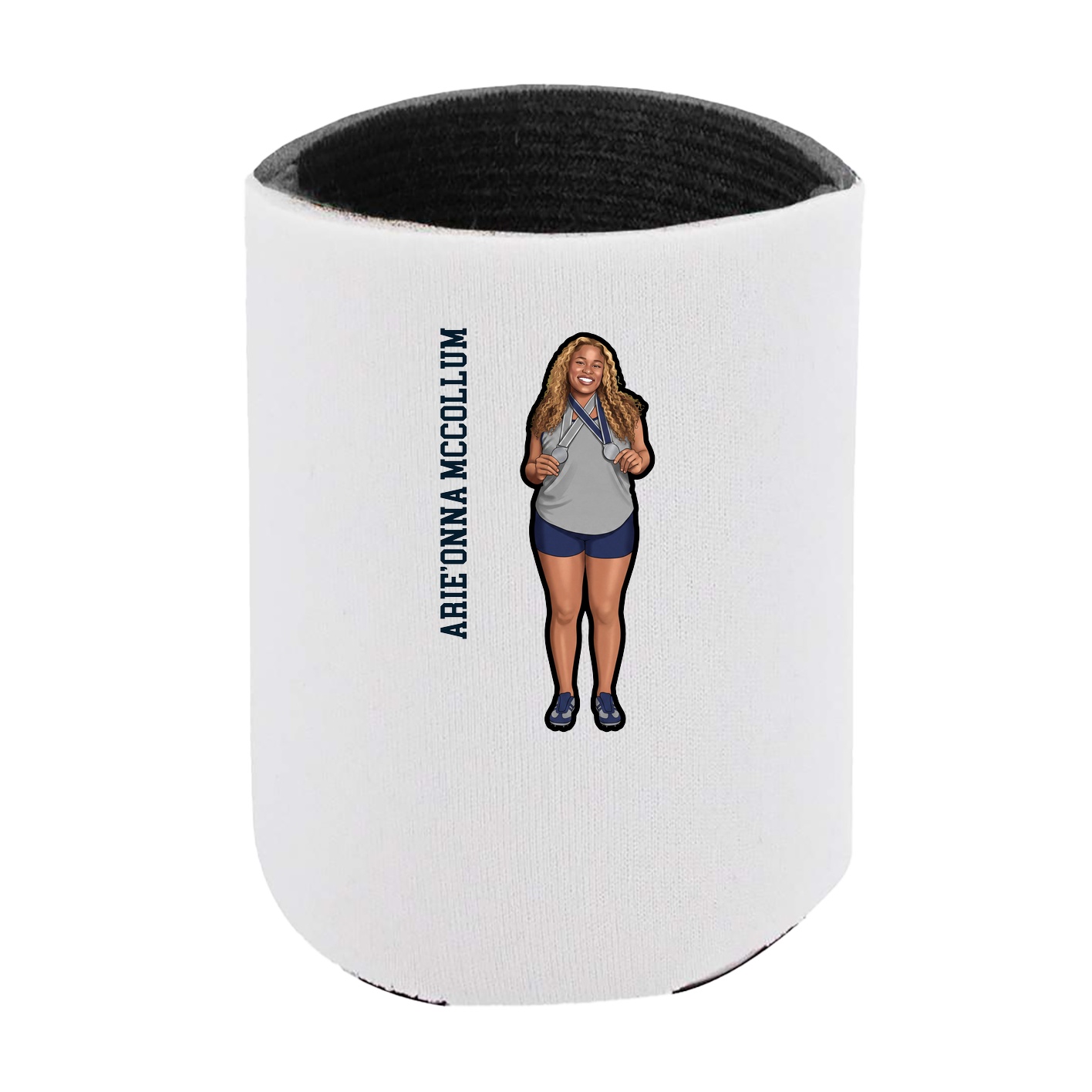 Can Holder — Name Vertical in White