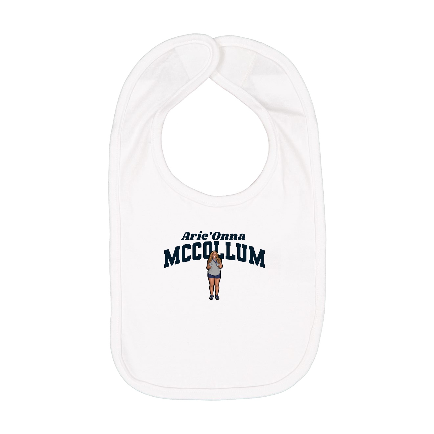 Infant Bib — Signature Arch in White
