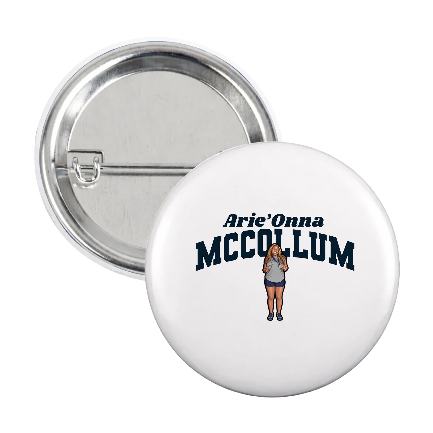 Game Day Button — Signature Arch in White
