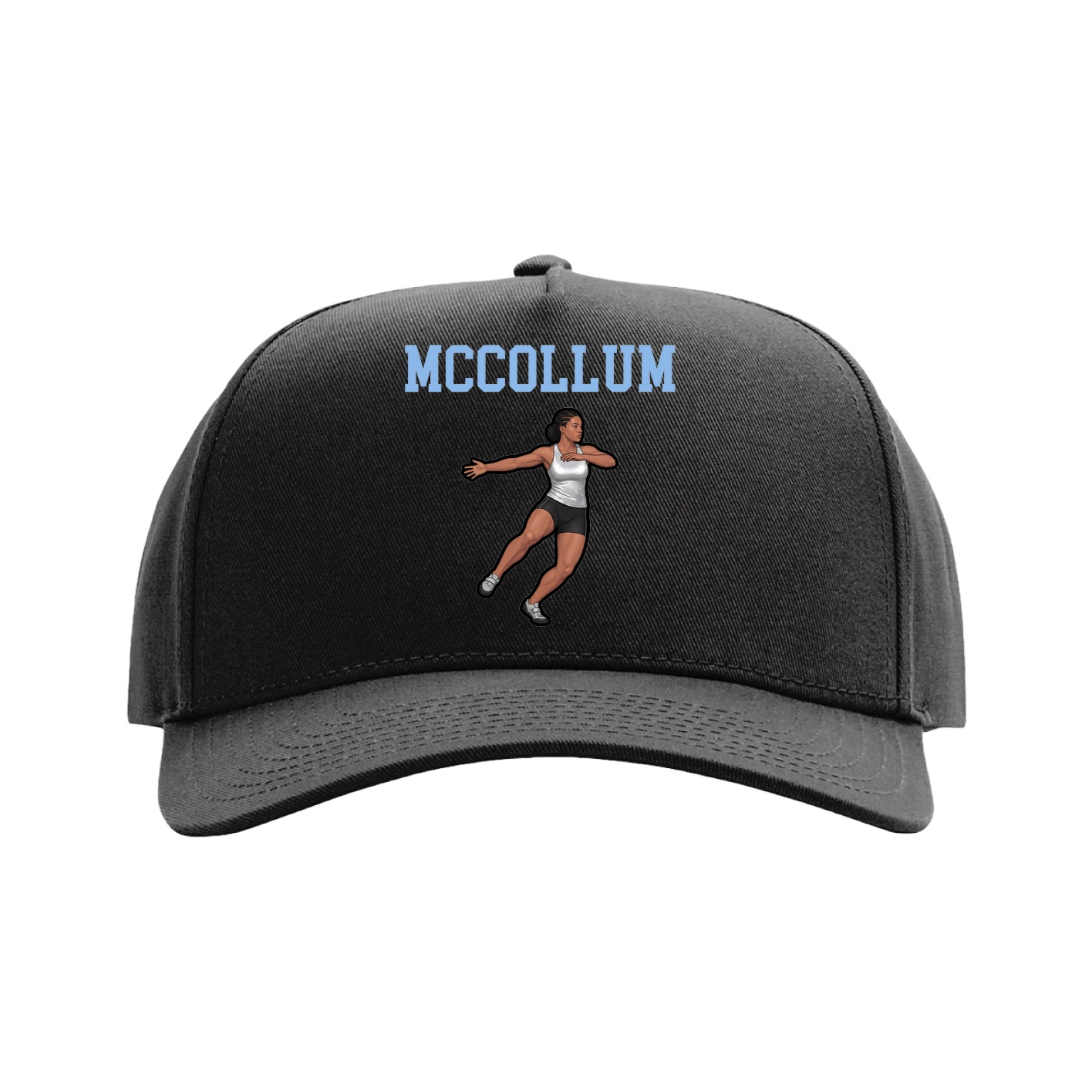 Full Fabric Five-Panel Champ Cap — Shirsey in Black