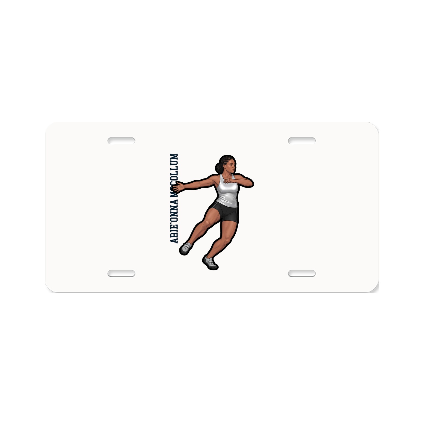 License Plate — Name Vertical in Classic