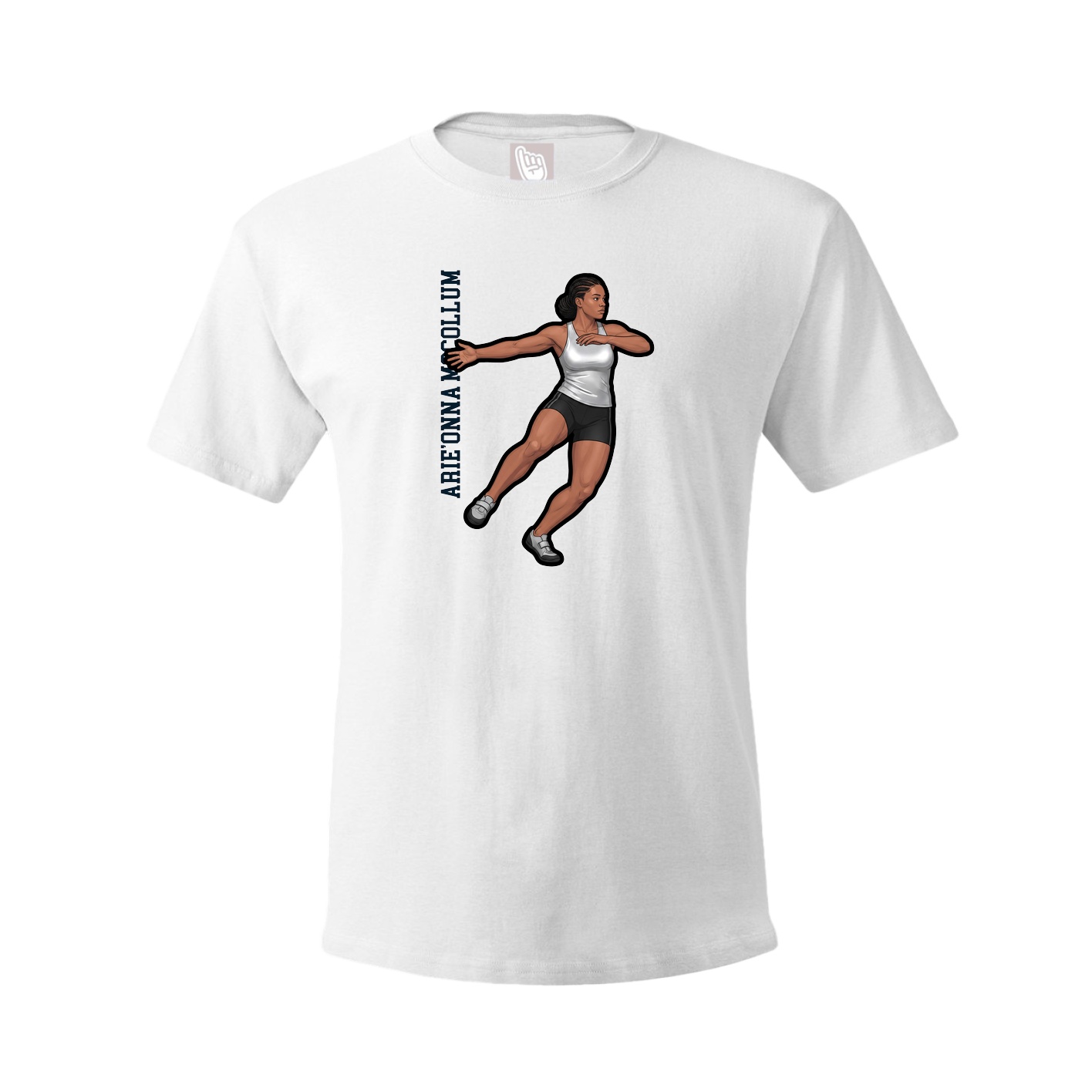 Youth Tee — Name Vertical in White