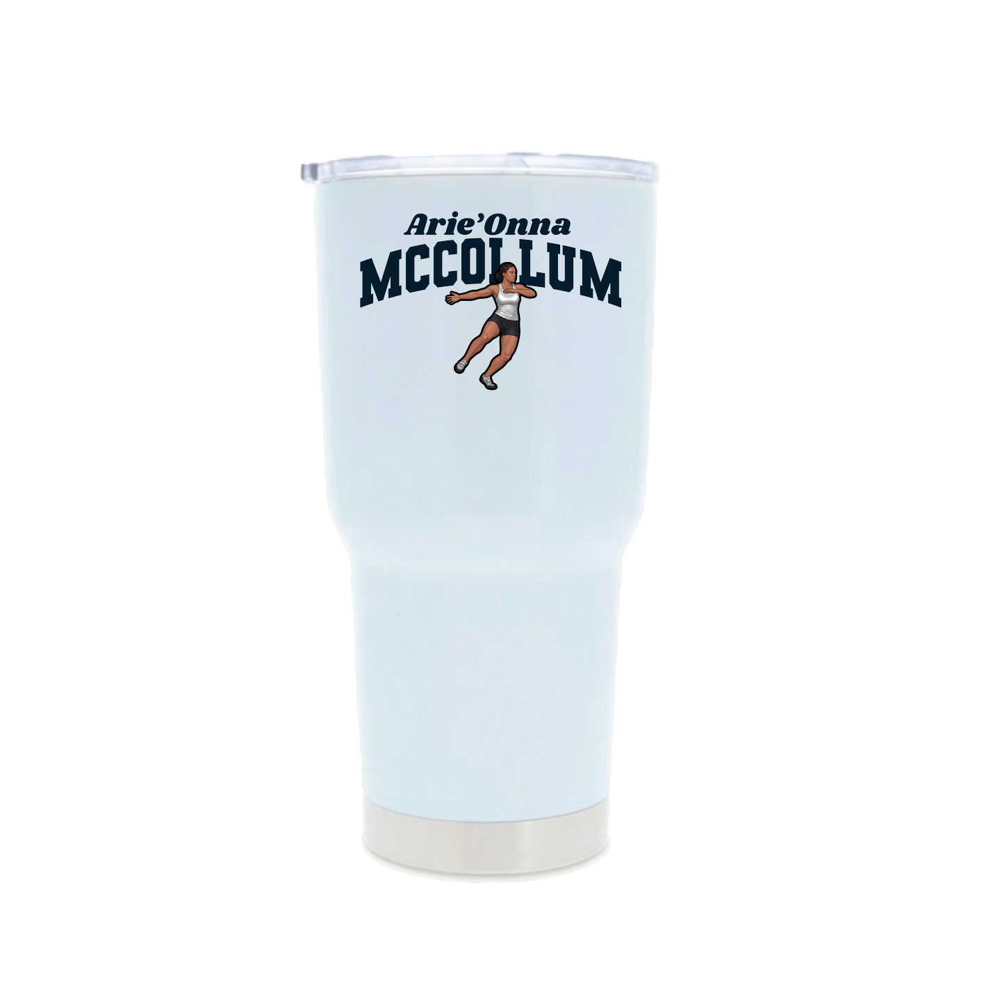 30oz Stainless Steel Tumbler — Signature Arch in White