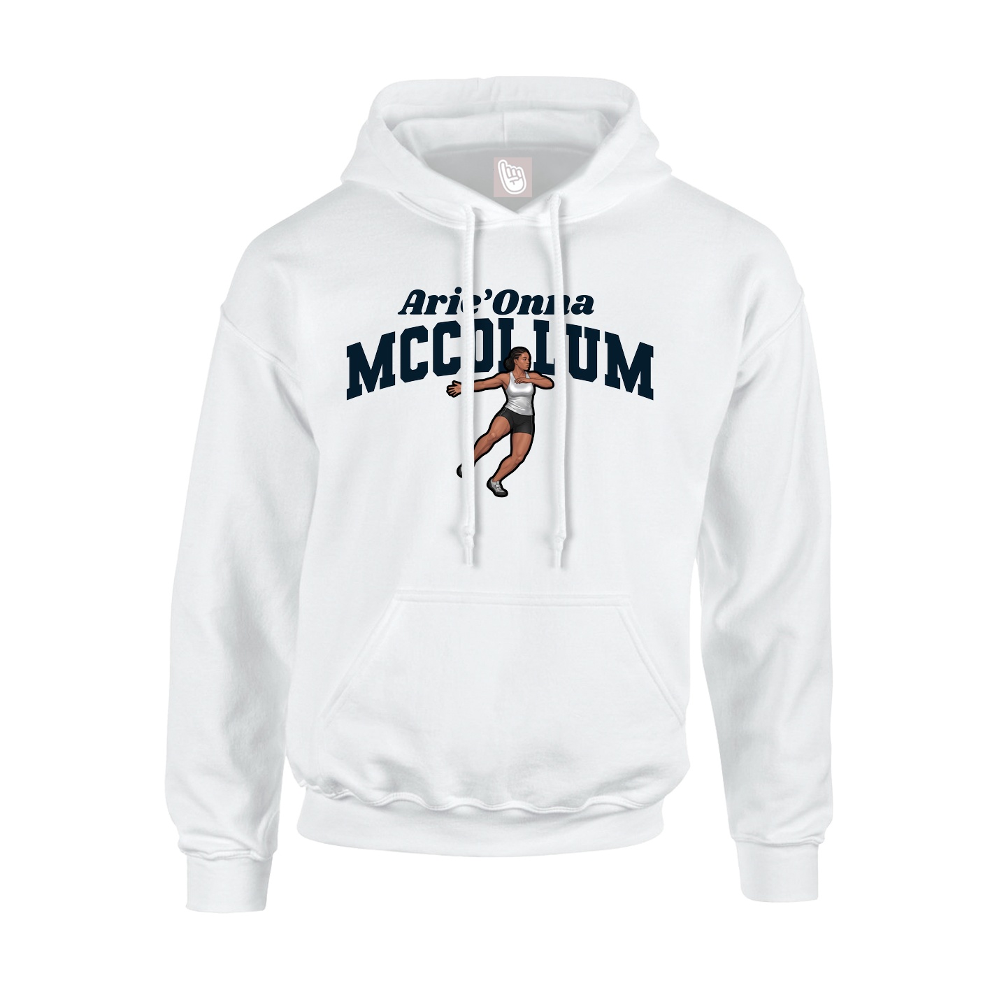 Youth Hoodie — Signature Arch in White