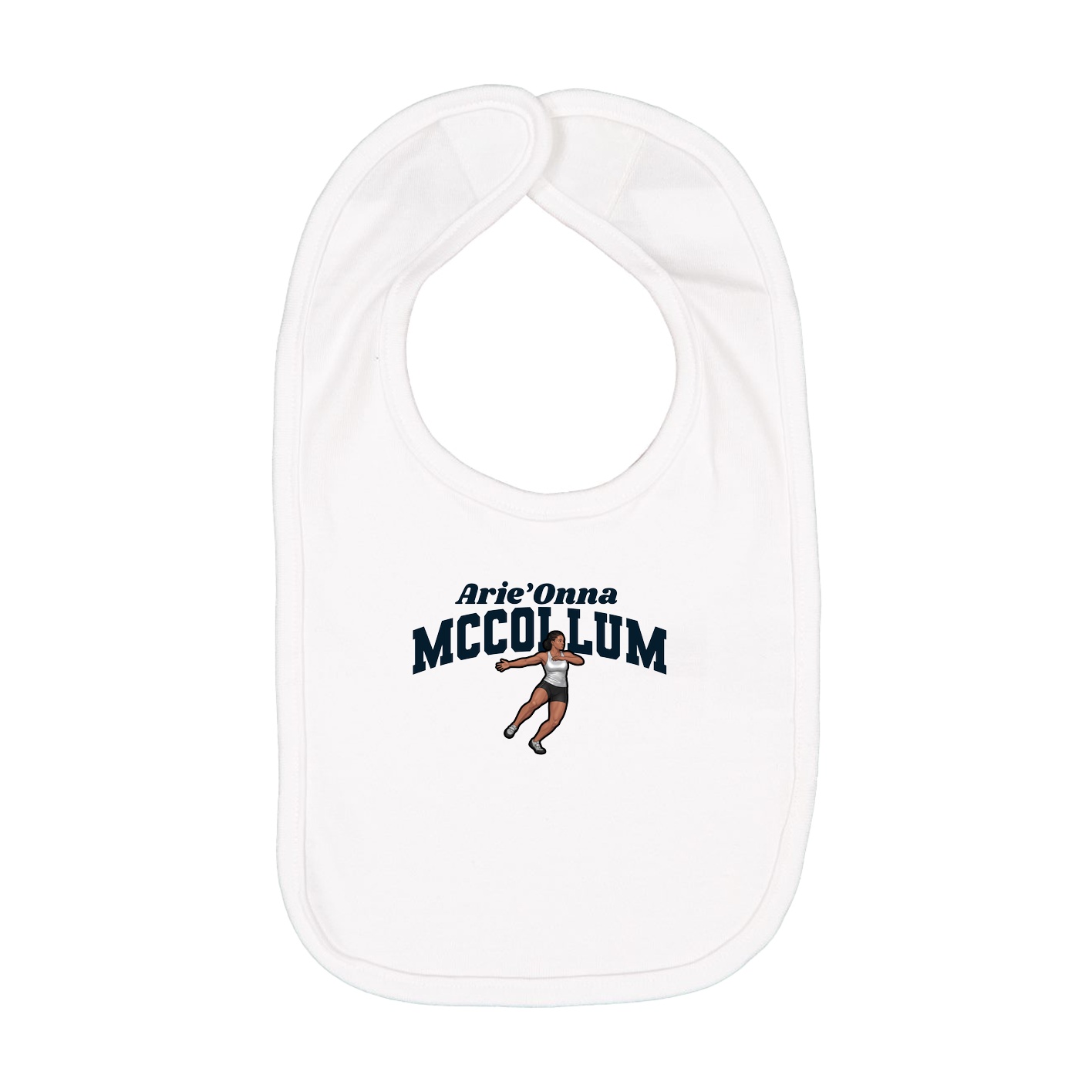 Infant Bib — Signature Arch in White