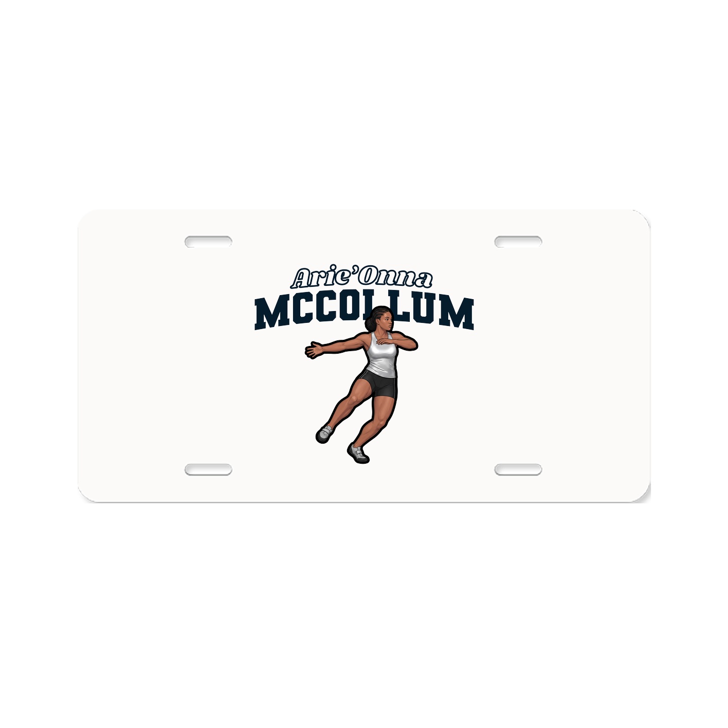 License Plate — Name Arch in Classic