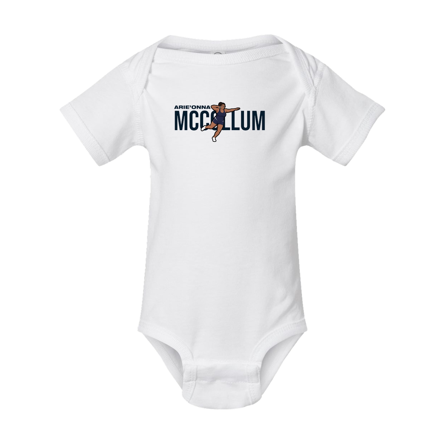 Baby Onesie — Player Name in White