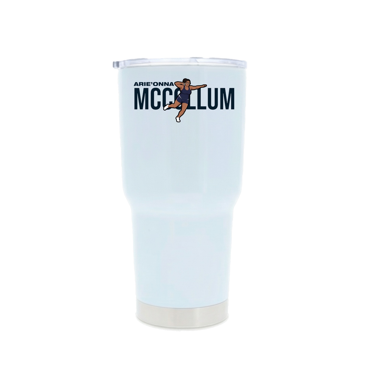 30oz Stainless Steel Tumbler — Player Name in White
