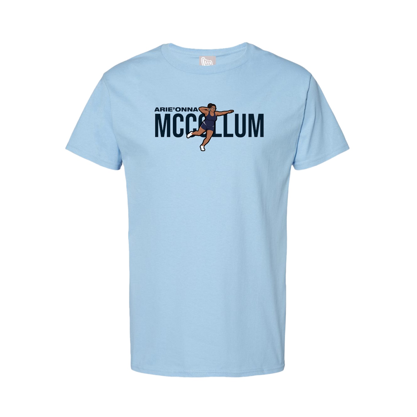 Youth Tee — Player Name in Light Blue