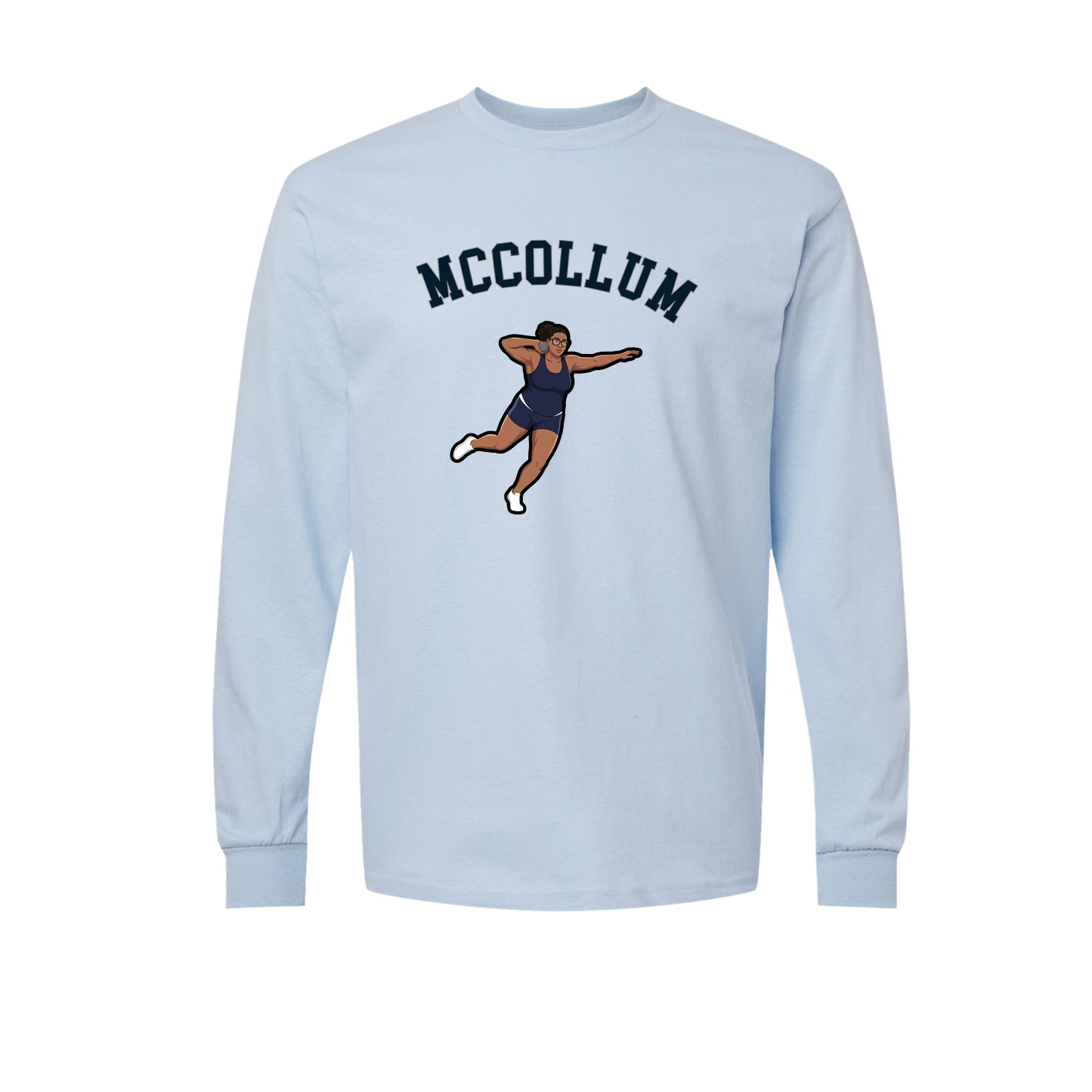 Long Sleeve Tee — Shirsey Arch in Light Blue
