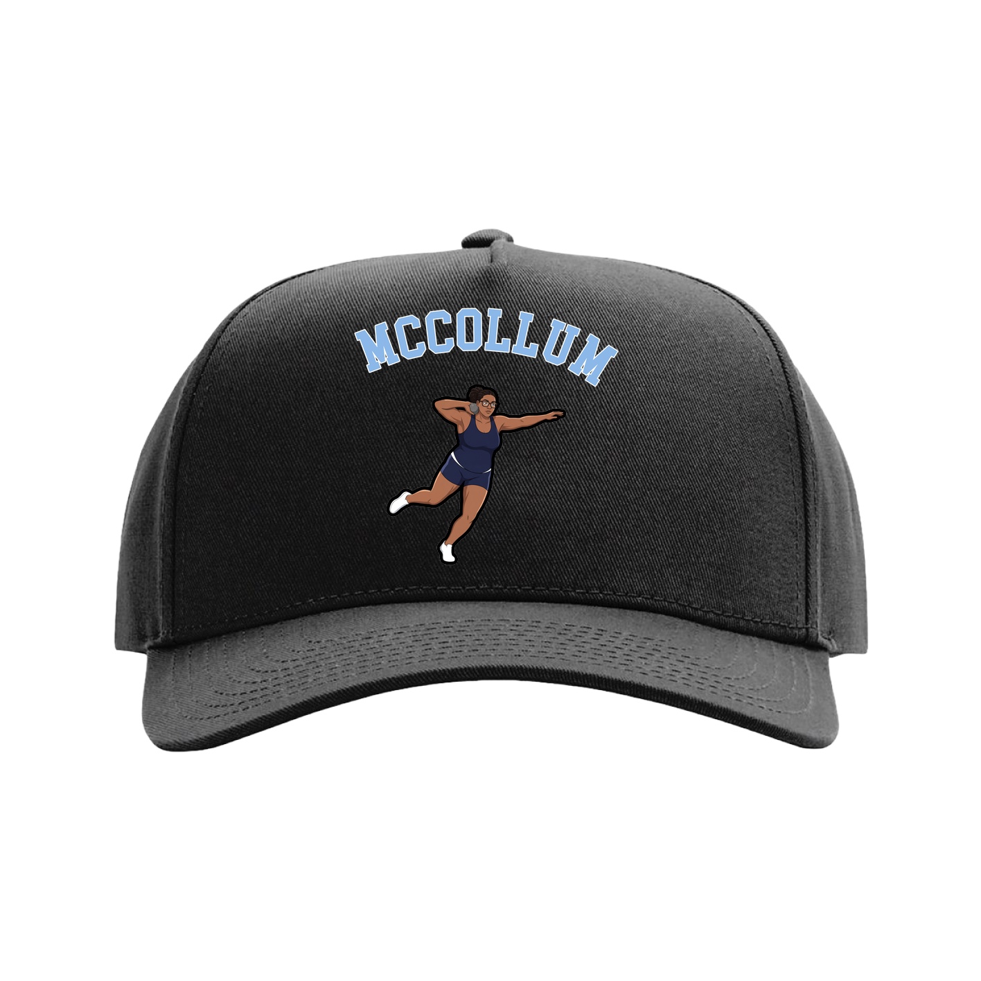 Full Fabric Five-Panel Champ Cap — Shirsey Arch in Black
