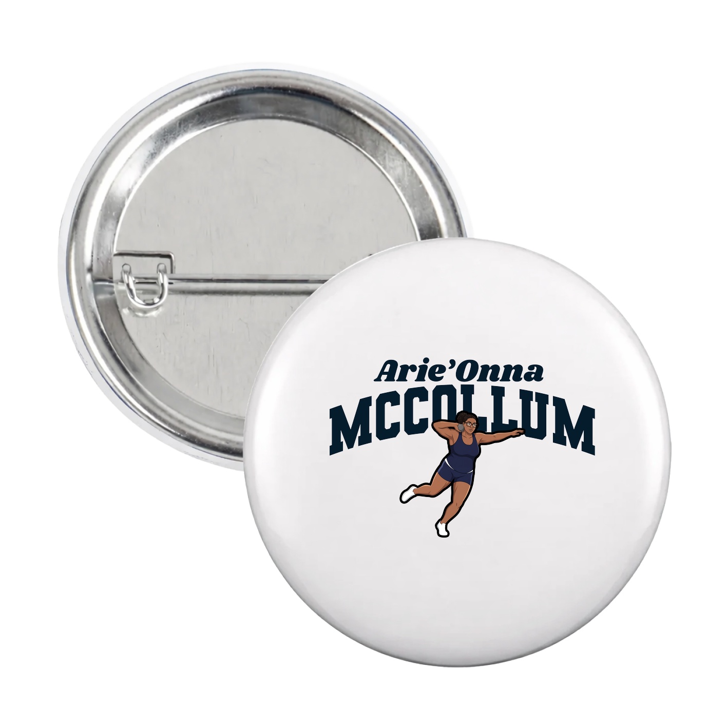 Game Day Button — Signature Arch in White