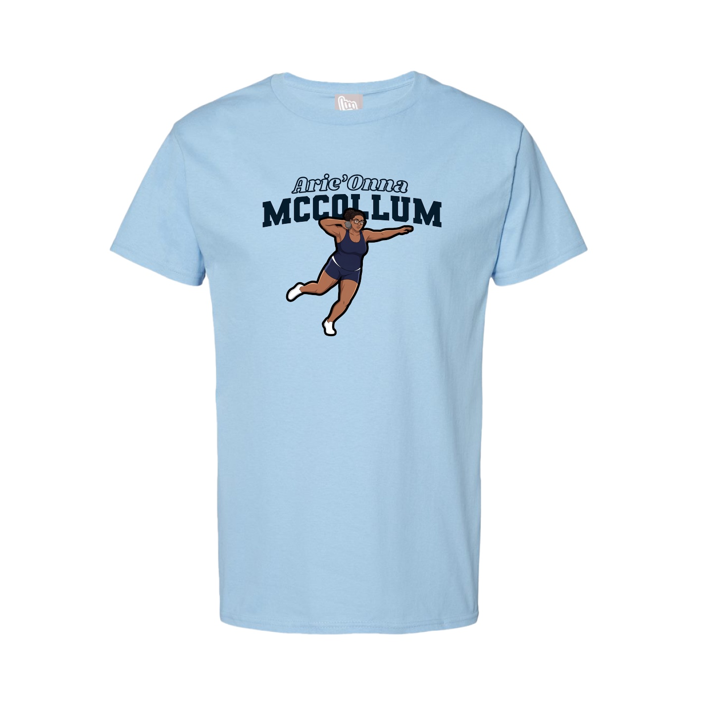 Tee — Name Arch in Light Blue