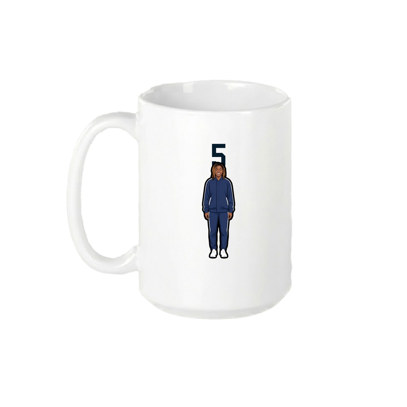 15oz Coffee Mug — Number Top in White