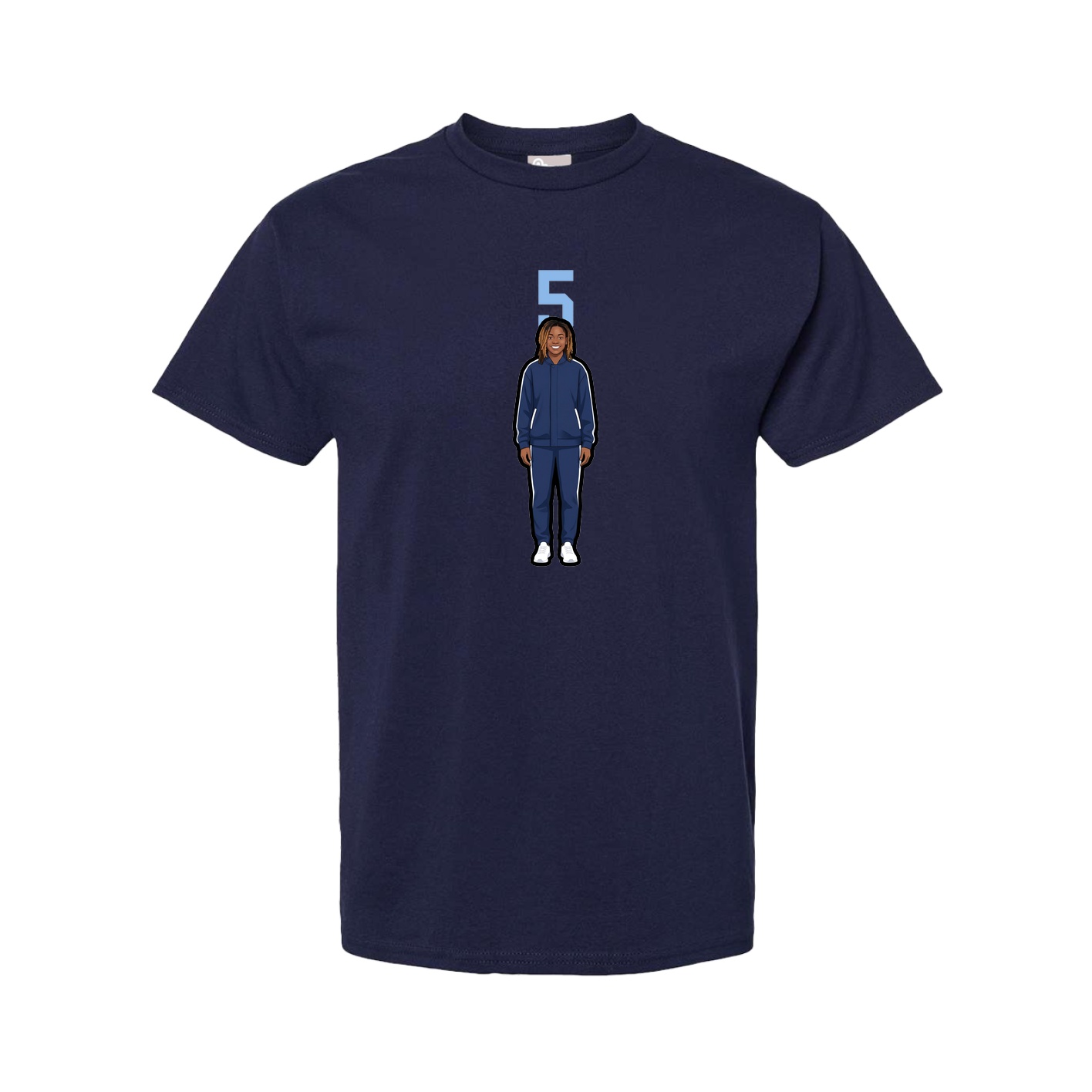 Youth Tee — Number Top in Navy