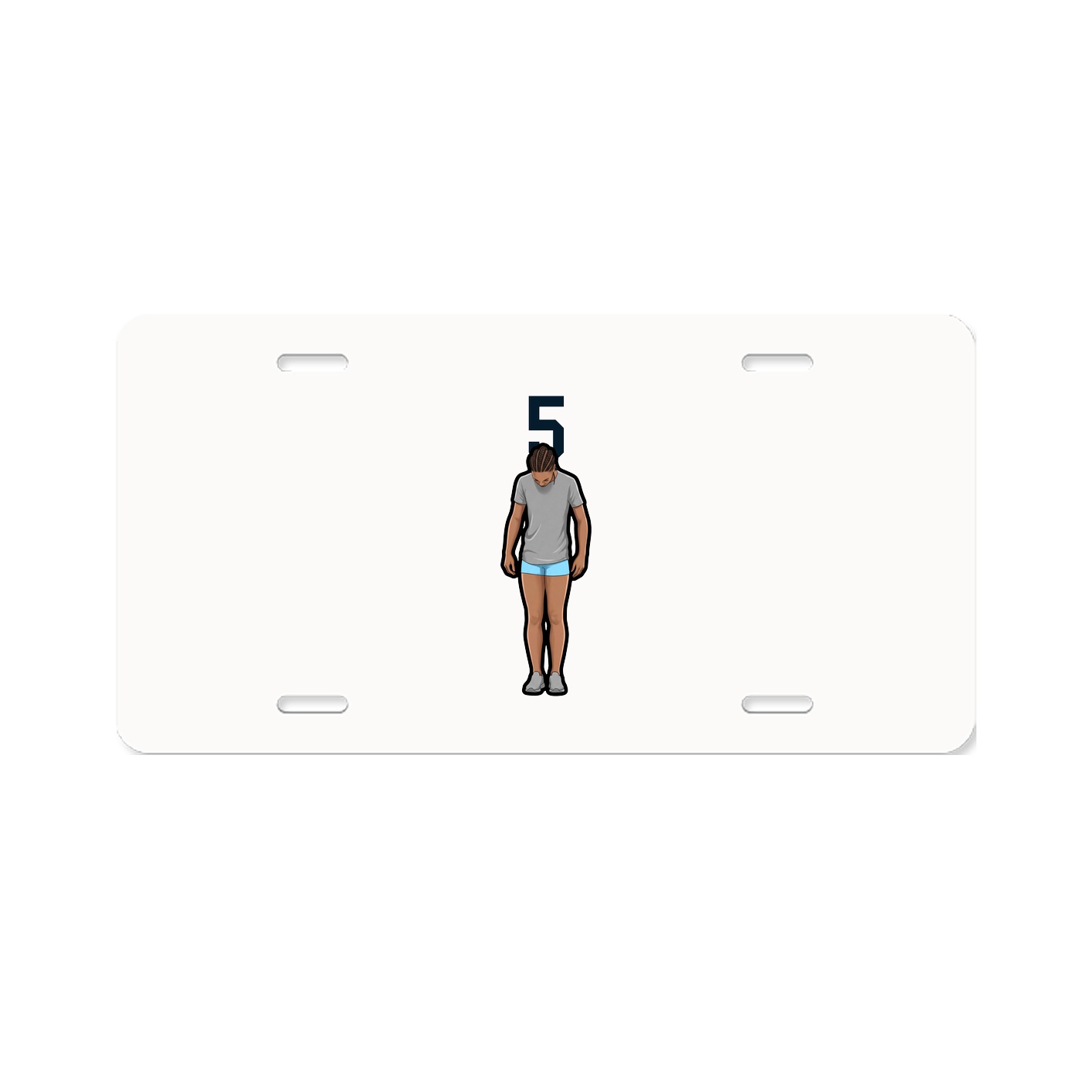 License Plate — Number Top in Classic