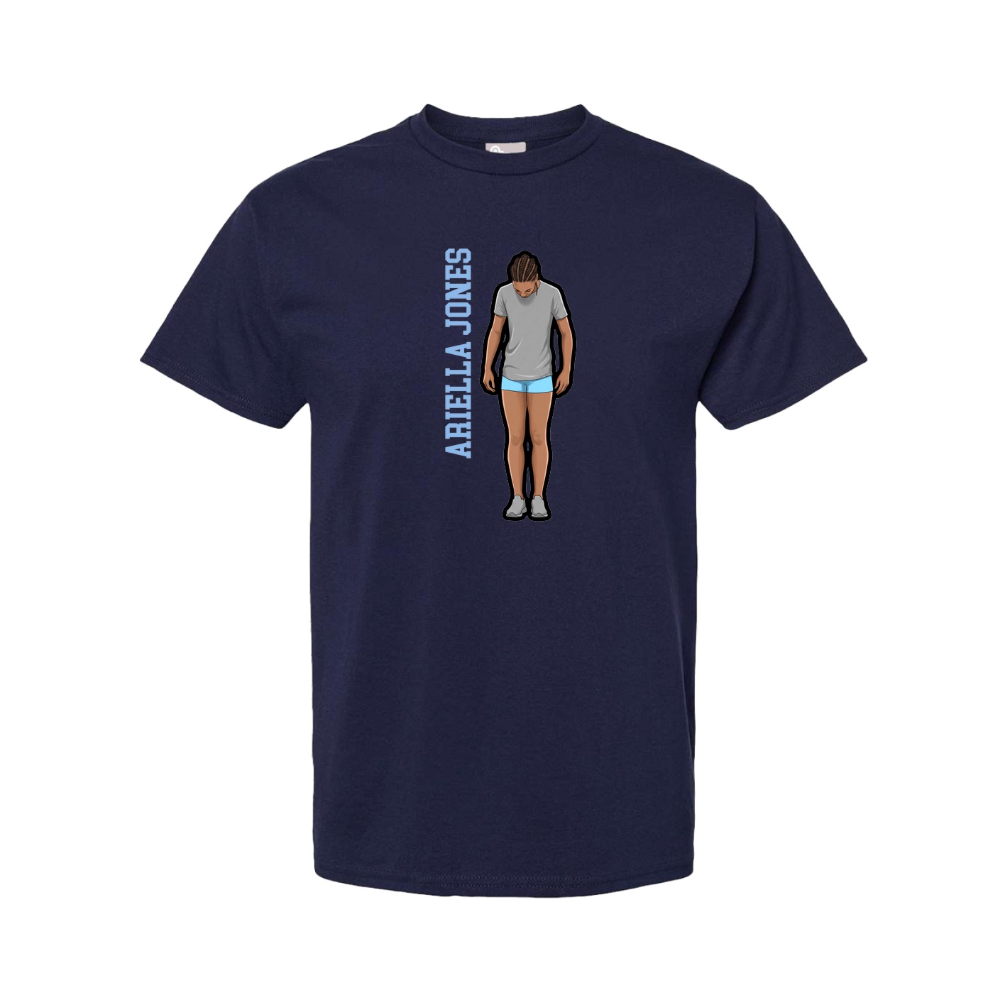 Tee — Name Vertical in Navy