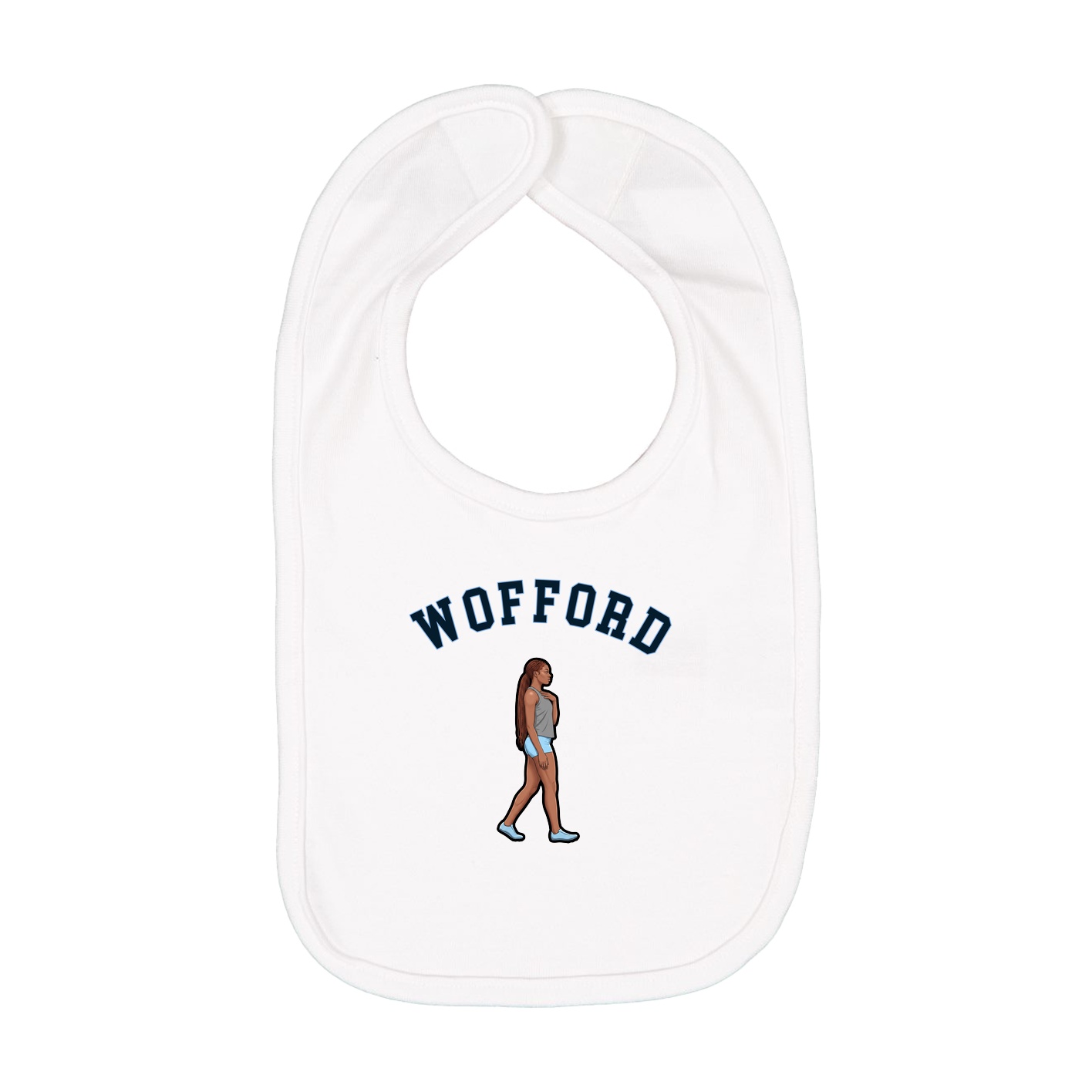 Infant Bib — Shirsey Arch in White