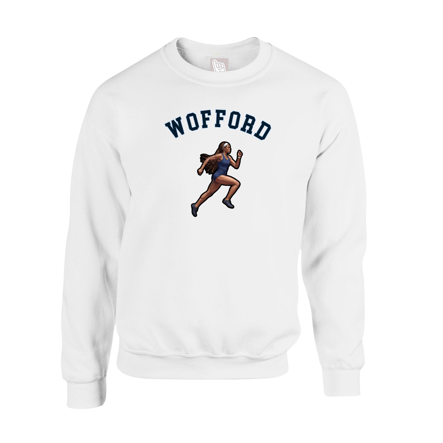 Fleece Crew — Shirsey Arch in White