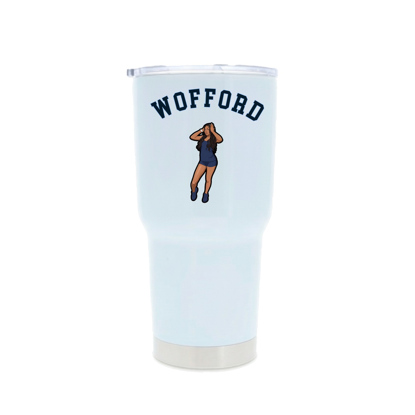 30oz Stainless Steel Tumbler — Shirsey Arch in White