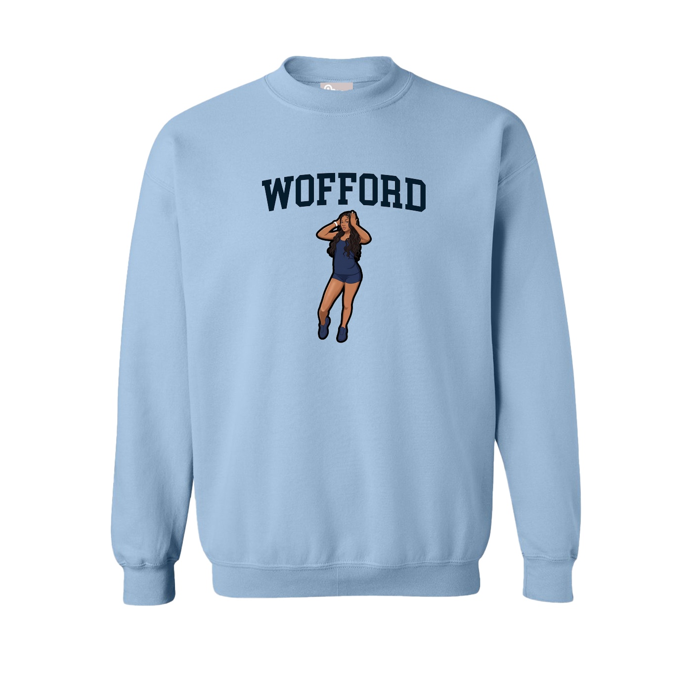 Fleece Crew — Shirsey in Light Blue