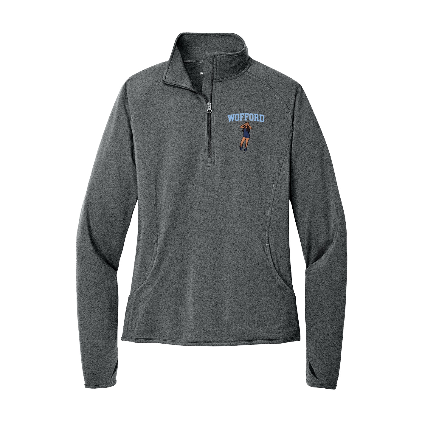 Women's Q-Zip Pullover — Shirsey in Grey