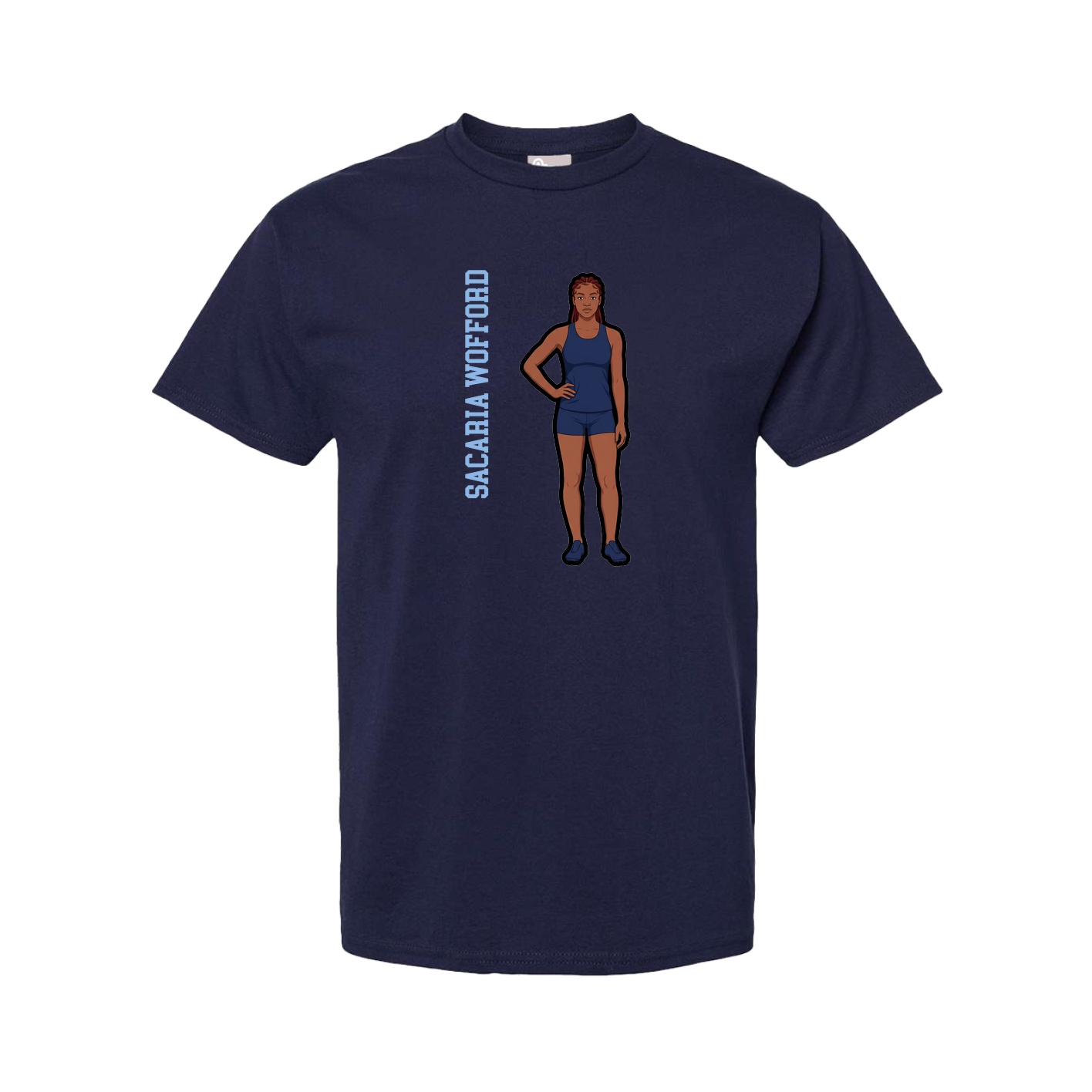 Youth Tee — Name Vertical in Navy