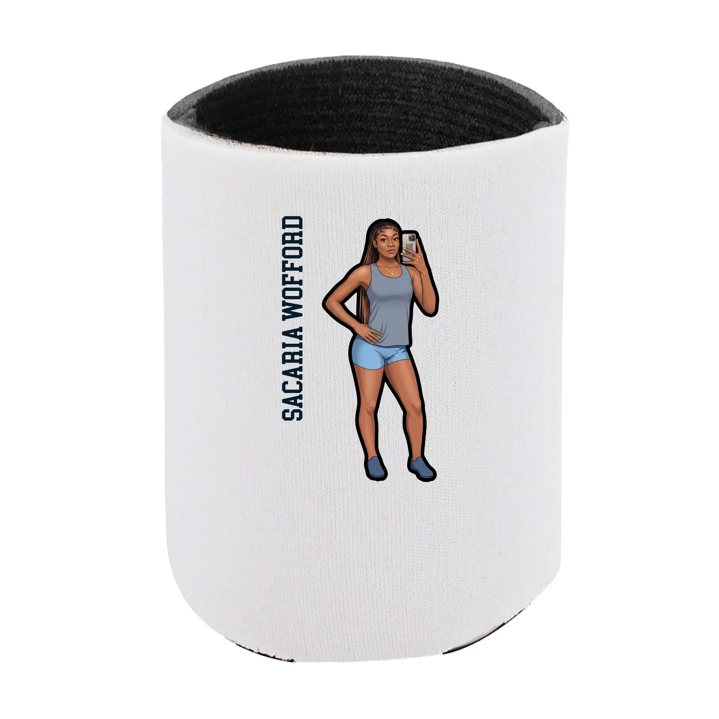 Can Holder — Name Vertical in White