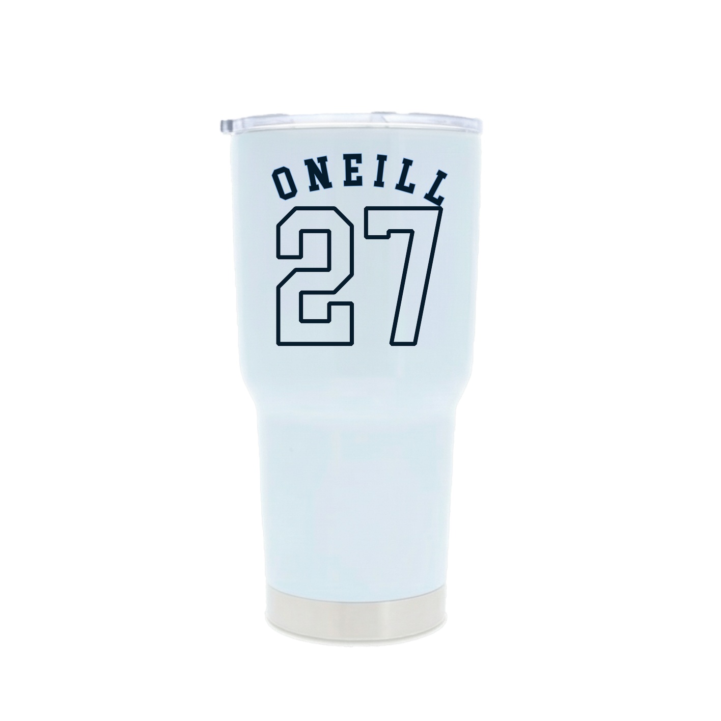 30oz Stainless Steel Tumbler — Shirsey Arch in White