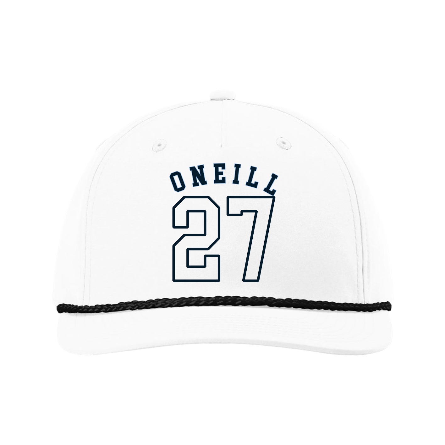 Five-Panel Classic Rope Cap — Shirsey Arch in White