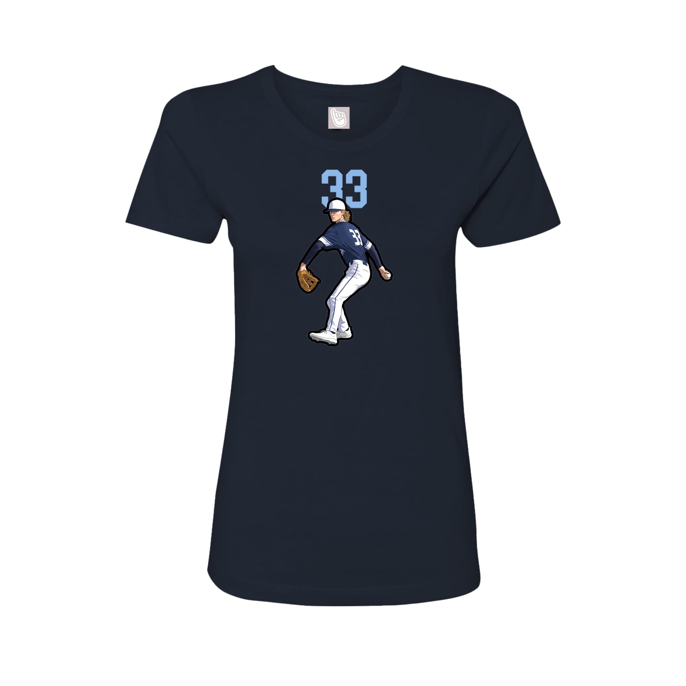 Womens Tee — Number Top in Navy