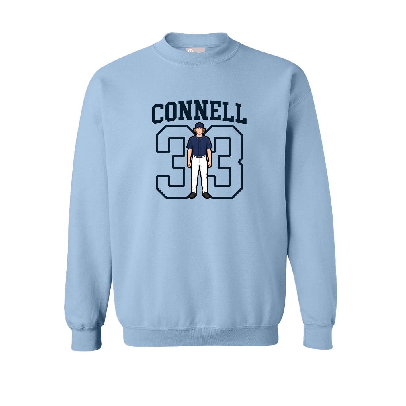 Fleece Crew — Shirsey in Light Blue