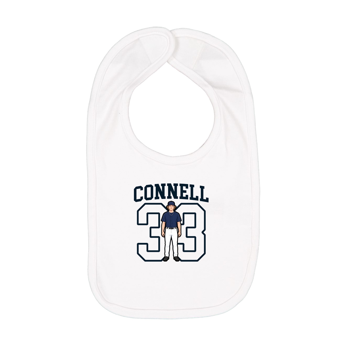 Infant Bib — Shirsey in White