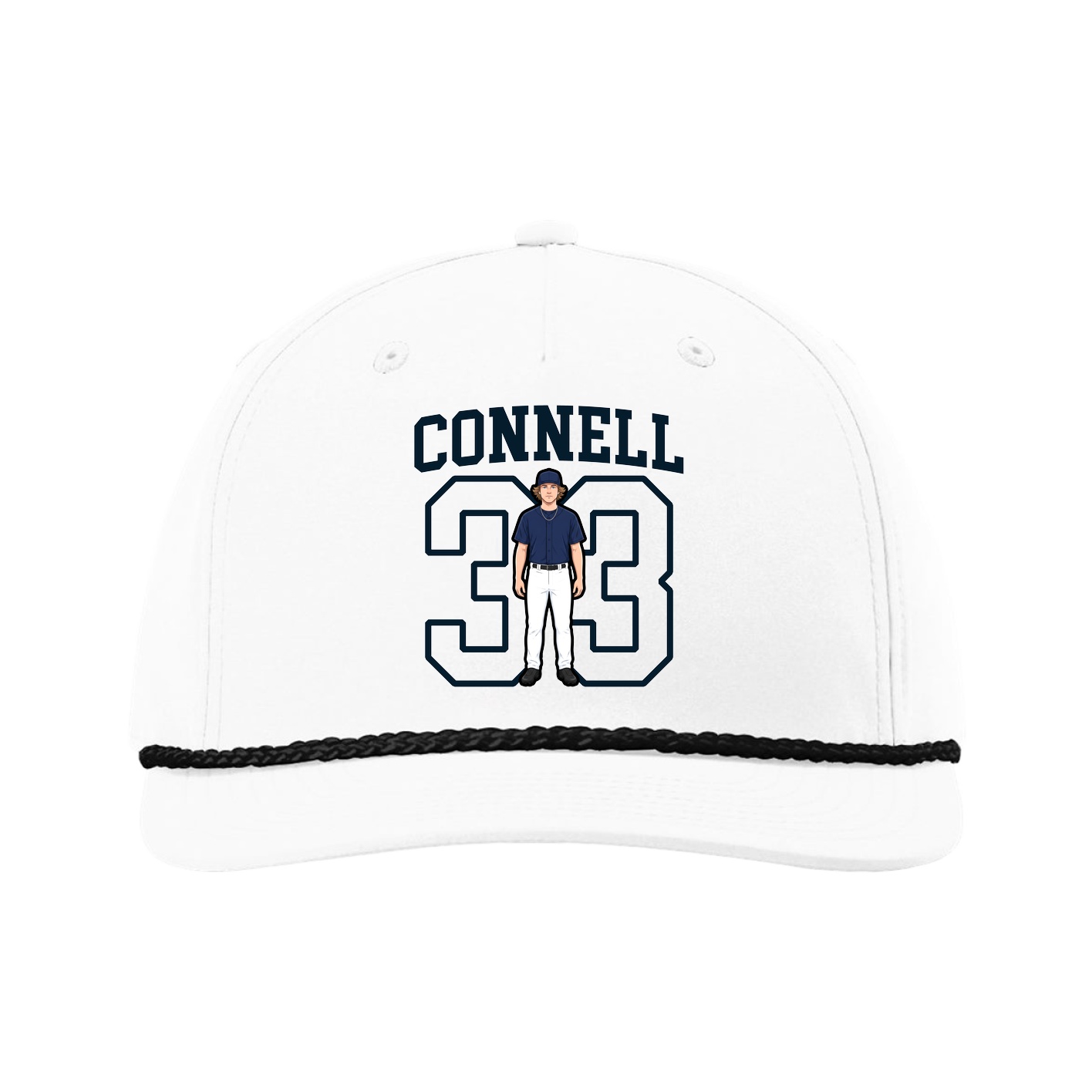 Five-Panel Classic Rope Cap — Shirsey in White