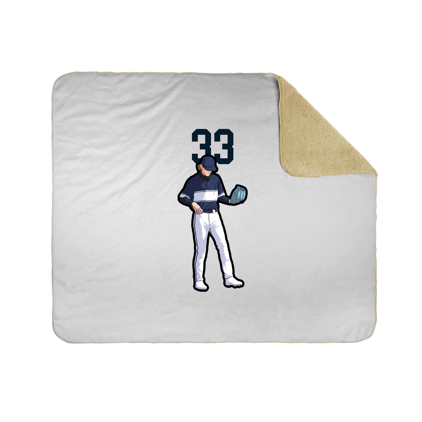 Throw Blanket — Number Top in White